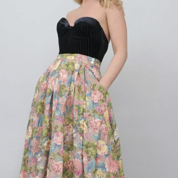 Vintage Floral Maxi Skirts
